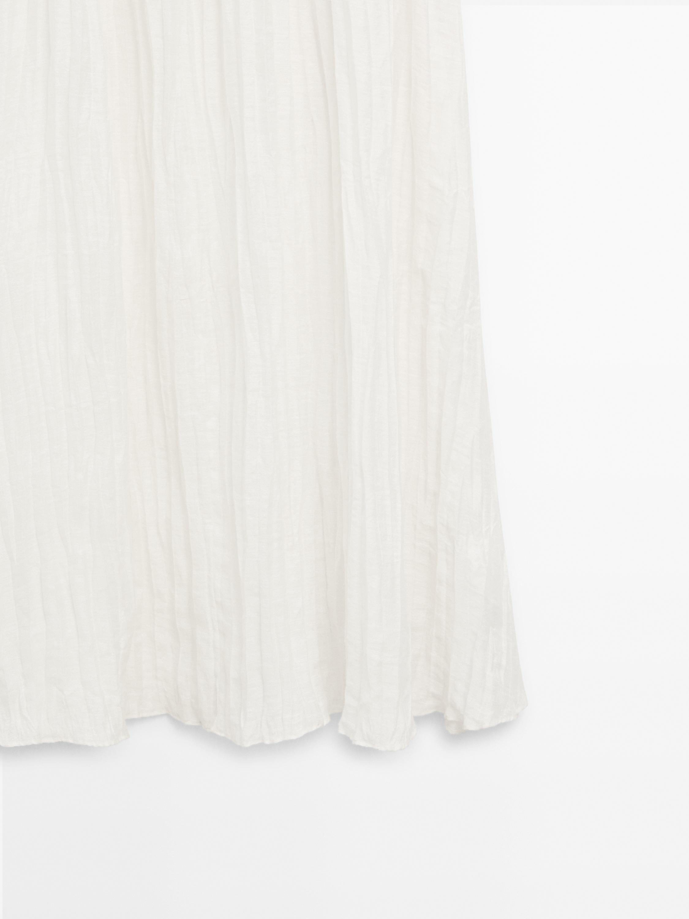 Long contrast pleated dress